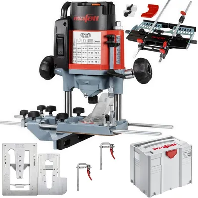 Produktbild von Mafell Oberfräse LO65Ec MaxiMAX Fräsadapter Frässchablonen Spannhebelzwinge Set