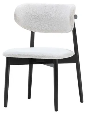 Obrázek produktu pro Elegantní černobílý jídelní křeslo s  čalouněním