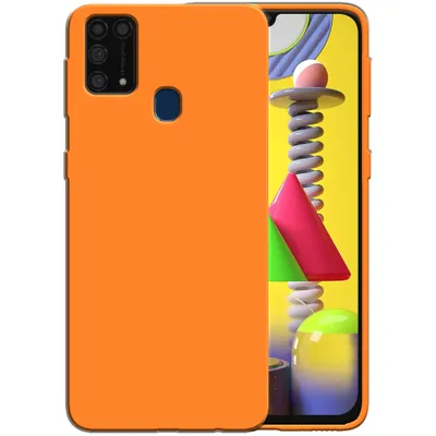 Produktbild von Smartphonica Silikonhülle für Samsung Galaxy M31 Hülle mit weicher Innenseite - Orange
