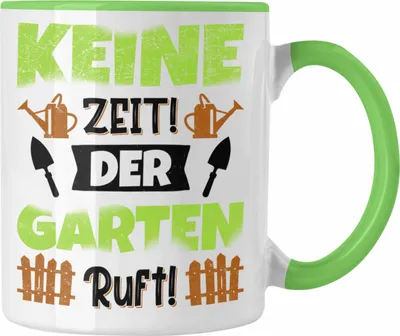 Produktbild von Trendation - Gärtner Tasse Geschenk Spruch Garten Becher Kaffeetasse für Hobbygärtner Garten (Grün)