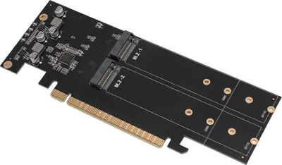 Obrázok produktu pre Quad M.2 NVMe na PCIe 4.0 X16 adaptér 4 porty vysokorýchlostný 4x32Gbps M Key SSD Soft RAID karta PCIE 4.0 X16 adaptér pre počítač PC