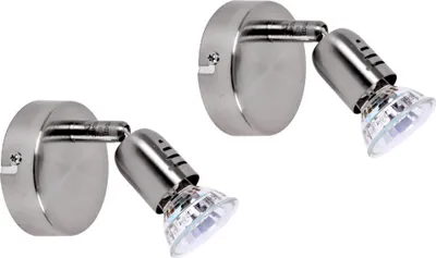 Produktbild von 2er Set LED Wandleuchte, verchromt, Spot beweglich, T 14 cm