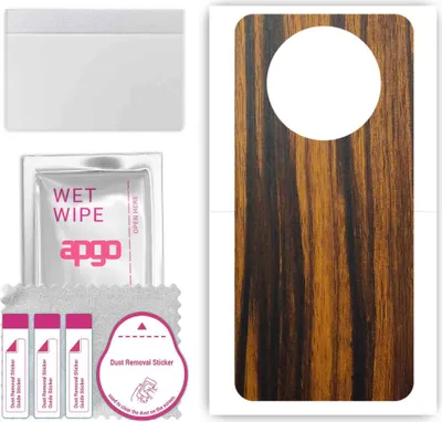 Produktbild von apgo Rückseite Schutzfolie, Skin, kompatibel mit Realme 11 Pro, Hinten Displayschutzfolie aus Vinylfolie, kratzfest, einfache Montage - Tigerwood