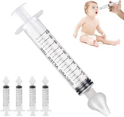 Zdjęcie produktu dla Zestaw silikonowych przecieraczek do nosa dla niemowląt i małych dzieci, 10 ml, 4 sztuki