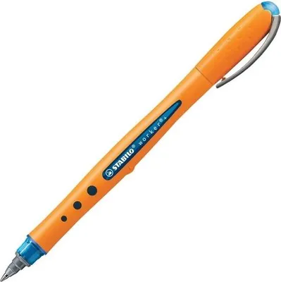Obrázek produktu pro STABILO worker+ fine, Jednoduchá propiska, Modrá, Oranžová, Modrá, 0,3 mm, Pokuta, Pro praváky i leváky