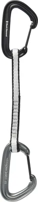 Black Diamond Litewire Quickdraw 16 cm; ein Express-Set für das Klettern; mit zwei Karabinern und einer robusten Bandschlinge.