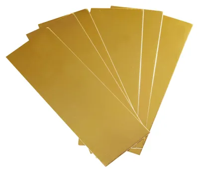 6 Tortenunterlagen aus Karton, Gold, 29x10 cm