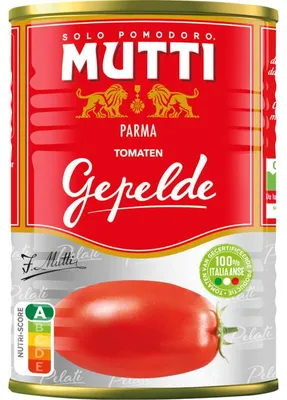 Produktbild von Mutti Pomodori Pelati 400g Dose, geschälte Tomaten, 100% natürlich, aromatisch
