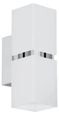 Image de Eglo 95377 Passa Applique Angle Up & Down Chrome Blanc