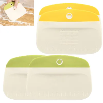 Produktbild von 4 Stück Flexibler Teigschaber Set, Lebensmittelechter Schüsselschaber, Ideal für Teig, Küchenhelfer und Mehrzweckschaber