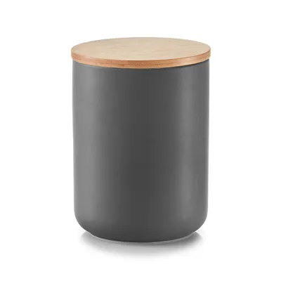 Produktbild von Vorratsdose m. Bamboodeckel, 1150 ml, Keramik, anthrazit