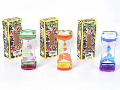 Zdjęcie produktu dla Klepsydra z płynnym żelem 14x5x3cm MIX - ADAR