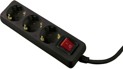Productafbeelding van as - Schwabe 11392 3-Weg Stopcontactstrips met Schakelaars - IP20 - 230V/16A - Zwart