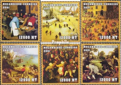 Produktbild von Briefmarken Mosambik 2001 Mi 2085-2090 postfrisch Kunstwerke