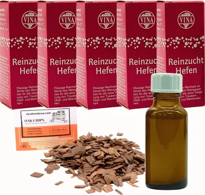 Produktbild von 5 x VINA Weinhefe für 50L - Brennmaischhefe, Wein Flüssighefe, Vina Wein Hefe, Hefe für Wein