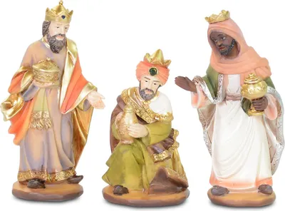 Produktbild von Krippenfiguren Heilige 3 Könige Kunststoff 9-11 cm