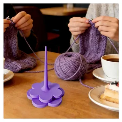 Produktbild von Garnwickler mit verstellbarer Spindelhöhe, 13,5 x 17 cm, drehbarer Tischspinner für Bastelarbeiten