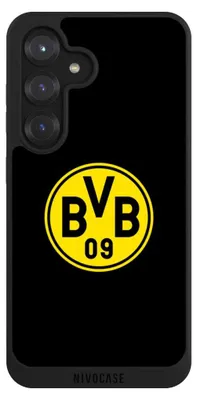 Produktbild von NIVOCASE Handyhülle für Samsung Galaxy S25  Hülle NIVOpure Case Schwarz BVB Borussia Dortmund Logo