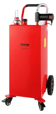 Image de Réservoir de carburant, bidon d'essence d'une capacité de 30 gallons avec roues de pompage pour voiture, moto, bateau, pompe électrique, rouge