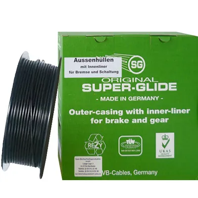 Produktbild von Fasi Außenhülle Bremse SUPER-GLIDE, L = 50m, Ø = 5mm, schwarz, mit Teflon