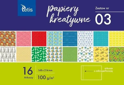 Produktbild von Papiery kreatywne Tetis A5 16 arkuszy