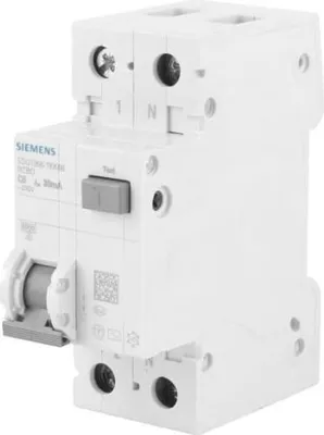 Produktbild von Differenzialschutzschalter 2P 6A C 0,03A Typ AC 6kA 5SU1356-1KK06