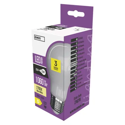 LED žárovka Filament A60 / E27 / 7,6 W (75 W) / 1 060 lm / teplá bílá
