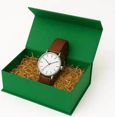 Image de Coffret cadeau magnétique vert foncé 250 x 180 x 70 mm Coffret élégant