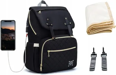 Obrázok produktu pre Mestský batoh T119 organizér 3v1 pre mamičky do kočíka USB
