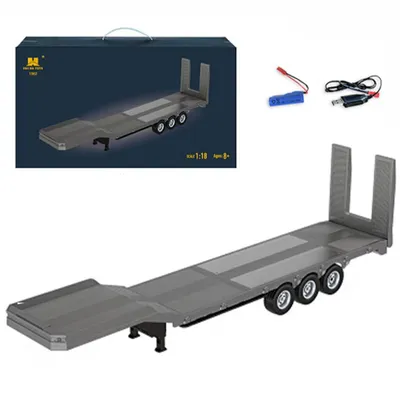 Produktbild von Kunststoff-Sattel anhänger Flach Bett, für 1:18 RC Traktor LKW 770S