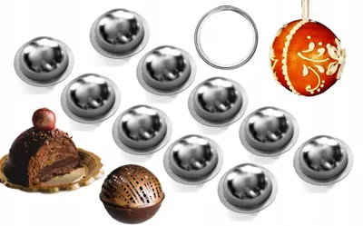 Image de EkoForemki Lot de 5 Formes Bombka 3D + Emporte-pièce pour Pâtisserie