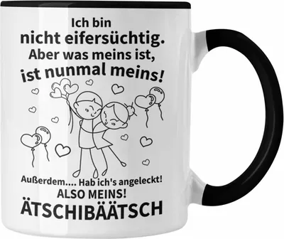 Produktbild von Trendation - Valentinstag Geschenk Freund Freundin Tasse Spruch Lustig Ich hab's Angeleckt Geschenkidee Frau Mann Spruch (Schwarz)