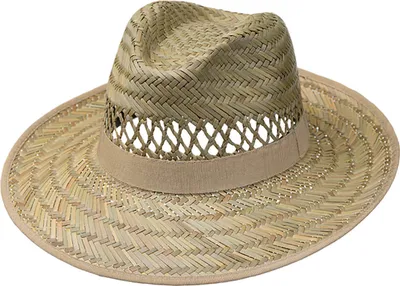 Produktbild von Fiebig Strohhut Fedora mit Einfass und breiter Krempe Beige Gr. 59