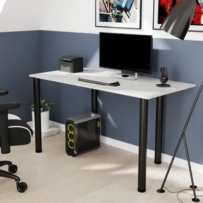 Produktbild von AKKE Beton Schreibtisch mit schwarze beine LxBxH: 90x60x74 cm
