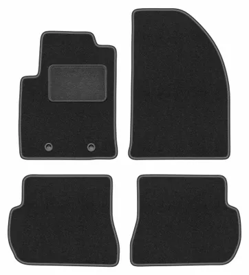 Zdjęcie produktu dla Dywaniki samochodowe welurowe LUX do: Ford Fiesta MK6 (2002-2010, hatchback) grafitowe, z mocowaniami