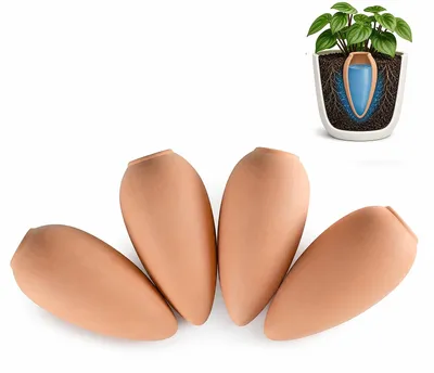 Produktbild von Set mit 4 Terrakotta-Bewässerungsspießen für Pflanzen