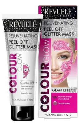 Produktbild von Revuele Rosa Gesichtsmaske mit Glitter und Strahlkraft, 80ml