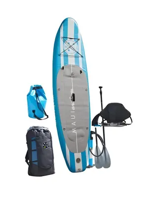 Produktbild von Stand Up Paddle Board SUP 320 cm bis 140 kg Surfboard aufblasbar Komplettset Blau