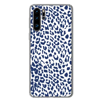 Produktbild von MuchoWow® Handyhülle Schutzhülle Hülle für Huawei P30 Pro Panther Druck - Blau - Abstrakt Silikon Softcase Handy Hülle - Schutzdeckel