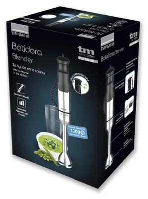 Obrázok produktu pre TM Electron TMPBA016, Ponorný mixér, 0,6 L, 0,75 m, 1200 W, Čierna, Nerezová oceľ
