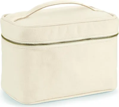 Produktbild von Westford Mill W558 | Canvas Vanity Case / 23 x 16 x 14 cm - Farbe: Natural - Größe: 23 x 16 x 14 cm