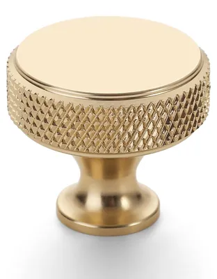 Image de 10 boutons de meuble, poignées, ferrures de cuisine et boutons d'armoire en laiton brossé pour armoires et dressings, vis comprises UK0051