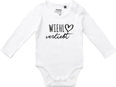 Produktbild von Huuraa Baby Body Wiehl verliebt 74 White  Baumwolle Fairtrade Langarmbody Geschenkidee