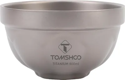 Produktbild von Camping Schalen Pure Ti Double-Layer für Outdoor-Kochen Suppe und Nudelschalen Wärmeisolierung und Hochtemperatur-Camp Schüssel 15.8CM