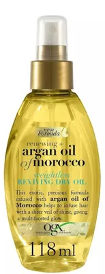Image de Huile capillaire OGX – Huile d'argan du Maroc, spray séchant non gras, 118 ml