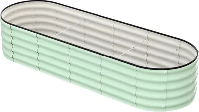 Produktbild von Hochbeet Pflanzkasten aus verzinktem Stahl – 244 × 61 × 46 cm – Gemüse, Blumen, Kräuter & Obst – Grün – Tiefwurzel Hochbeet Gartenbeet
