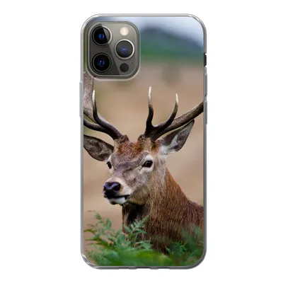 Produktbild von MuchoWow® Handyhülle Schutzhülle Hülle für iPhone 13 Pro Hirsche - Farne - Natur Silikon Softcase Handy Hülle - Handy-Tasche