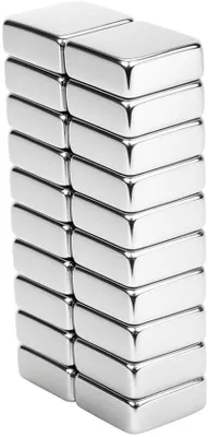 Produktbild von Magnetenset 20 Stück rechteckig Neodym 10x10x4 mm weiß
