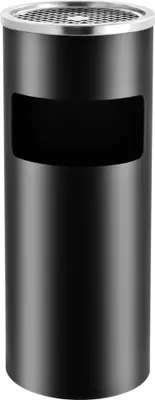 Produktbild von vidaXL Standaschenbecher 30 L Stahl Schwarz