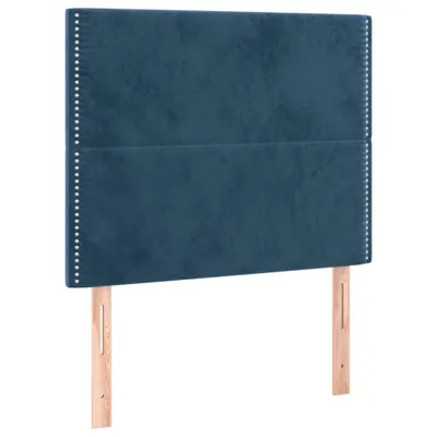 Image de vidaXL Têtes de lit 2 pcs. Bleu foncé 100x5x78/88 cm velours